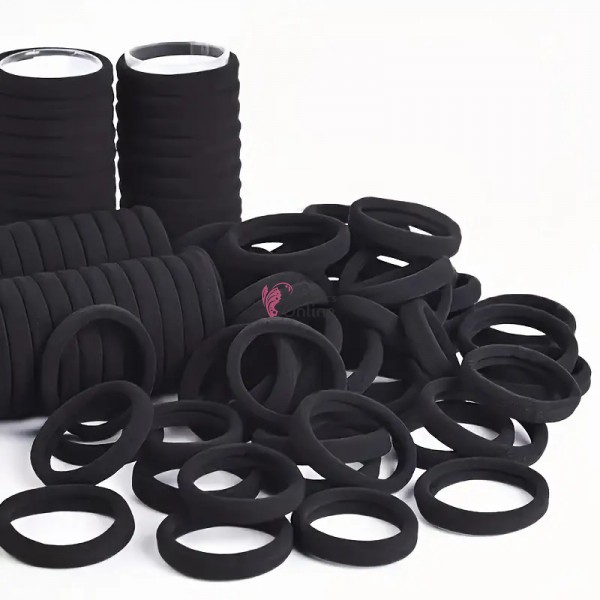 Elastice pentru codite Cod EL001AA, set 72 bucati Negre